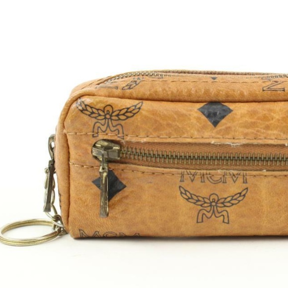 MCM Cognac Monogram Visetos Key Pouch - Picture 2 of 9